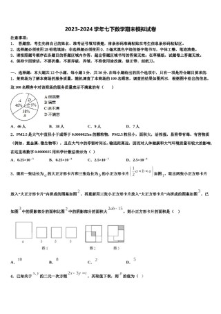 北京市育才学校2024届七年级数学第二学期期末调研模拟试题含解析.doc