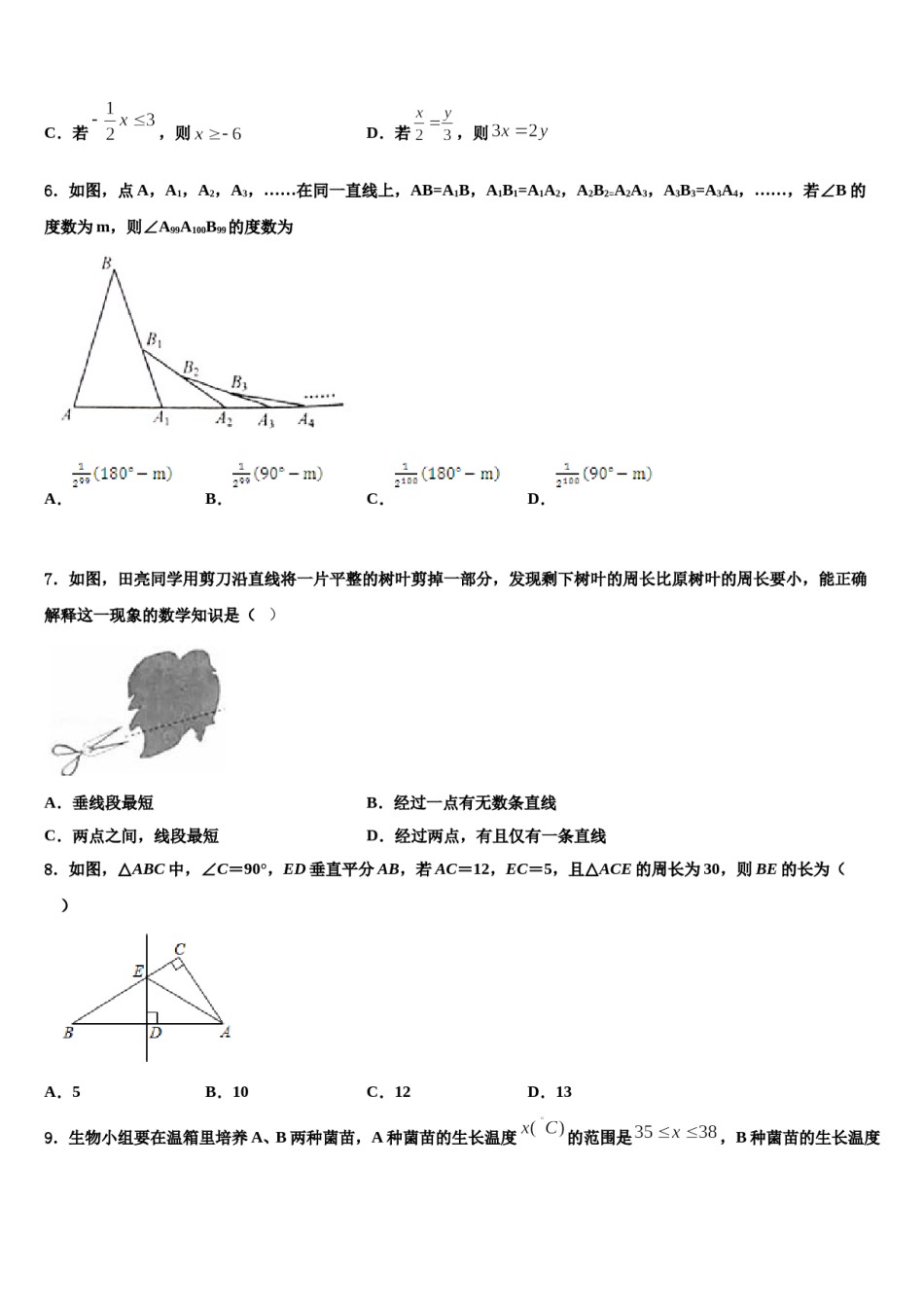 北大附中2024届七下数学期末复习检测模拟试题含解析.doc_第2页