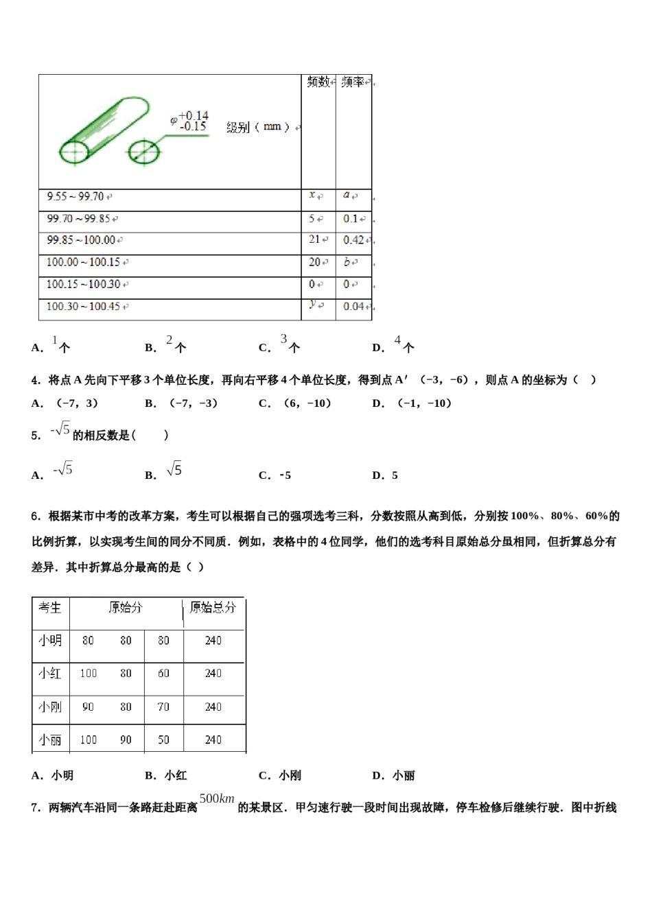 南京栖霞中学2023-2024学年七年级数学第二学期期末考试模拟试题含解析.doc_第2页
