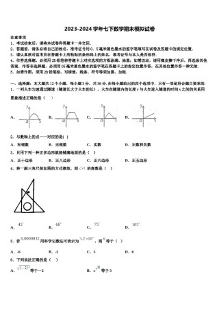 四川省广元市青川县2024年七下数学期末综合测试试题含解析.doc
