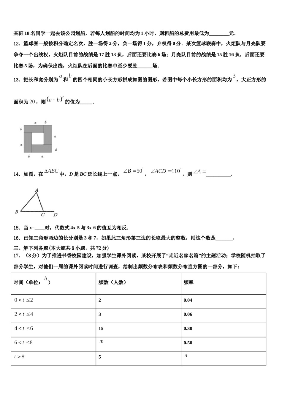 四川省眉山市东坡区东坡区东坡中学2024届七下数学期末综合测试模拟试题含解析.doc_第3页