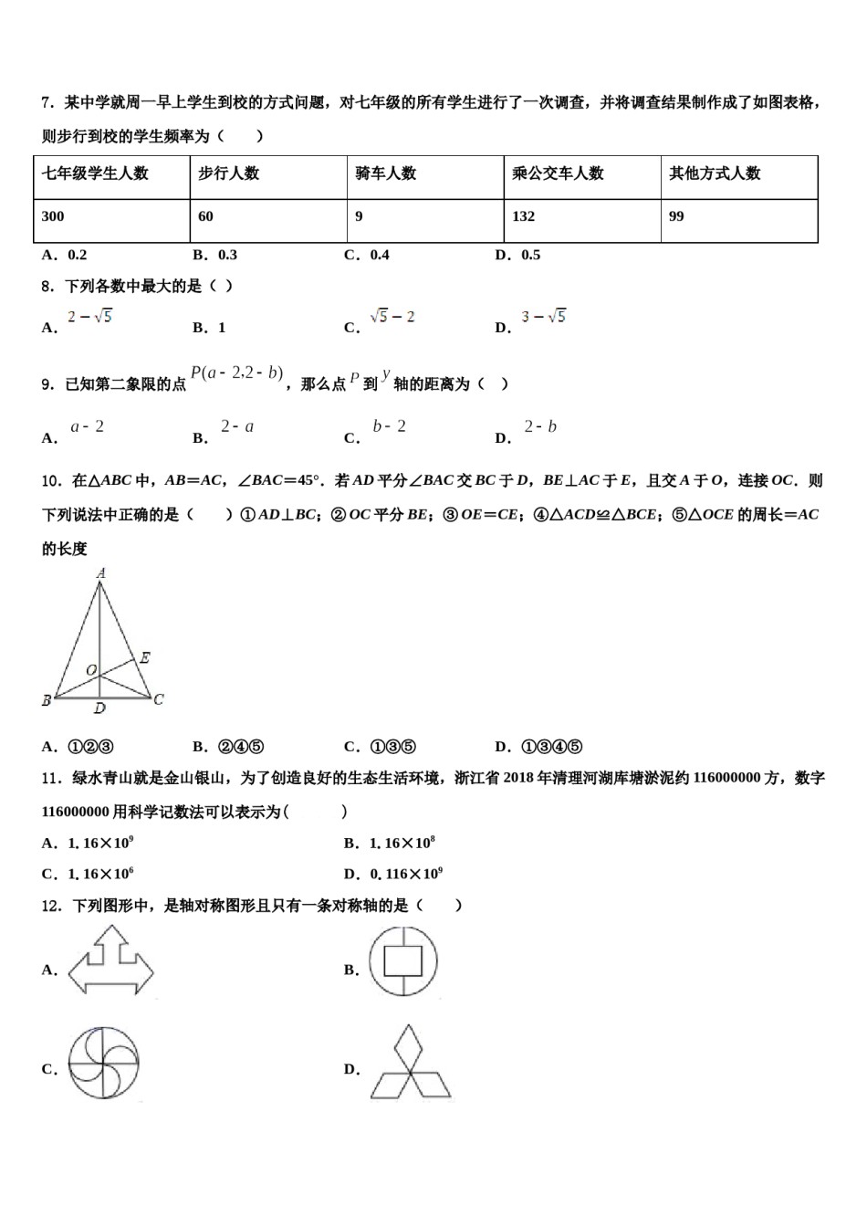 四川省简阳市镇金区、简城区2024年七年级数学第二学期期末调研模拟试题含解析.doc_第2页