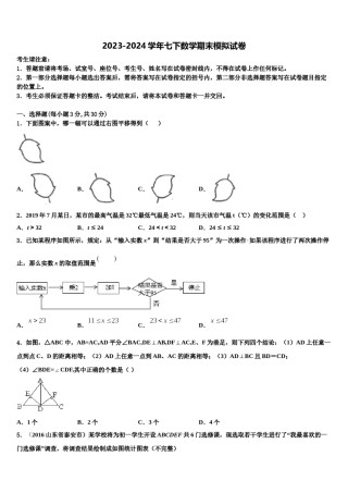 安徽省合肥市42中学2024年七下数学期末复习检测试题含解析.doc