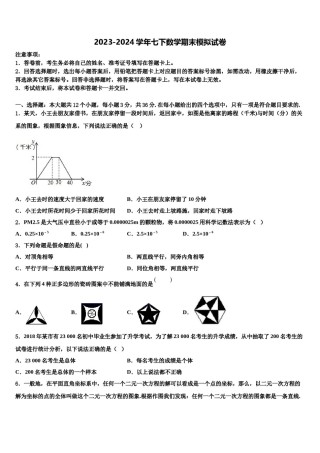 安徽省合肥市名校2024届七下数学期末经典试题含解析.doc