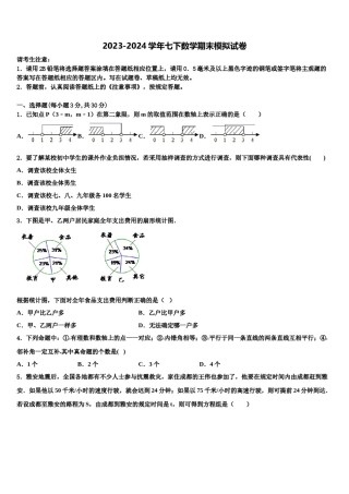 安徽省黄山市休宁县2023-2024学年数学七下期末统考模拟试题含解析.doc
