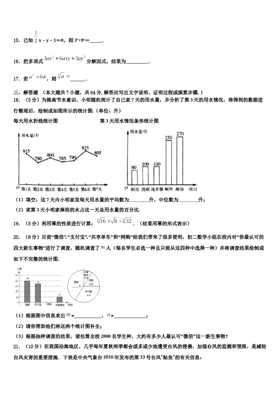 山东省临沂费县联考2023-2024学年七下数学期末质量检测试题含解析.doc_第3页