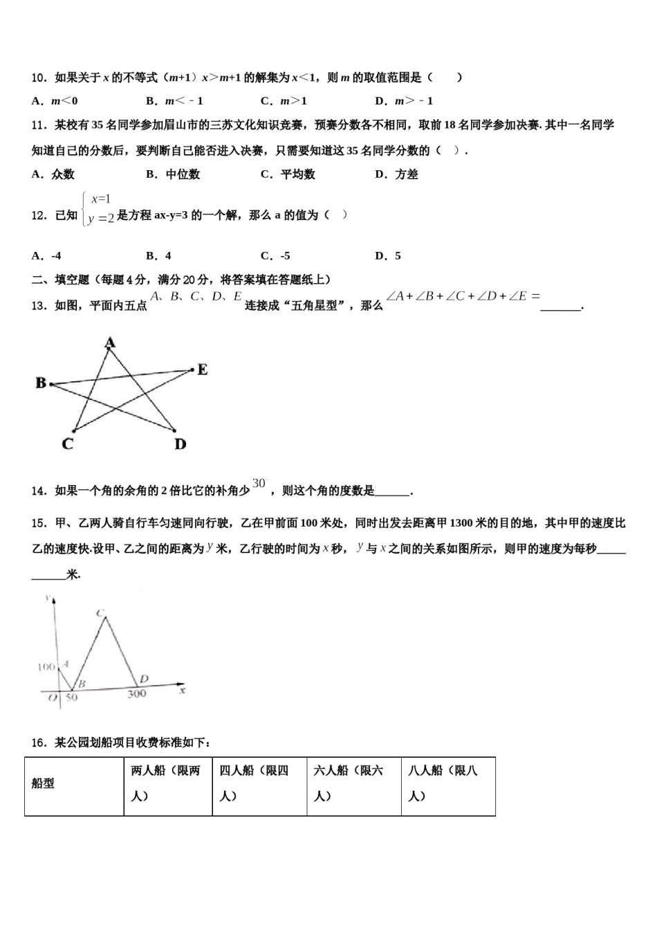 山东省济南市莱芜区2024年数学七下期末学业水平测试模拟试题含解析.doc_第3页