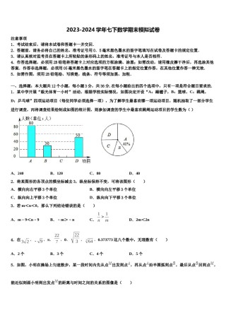 山东省滨州惠民县联考2024年七年级数学第二学期期末教学质量检测试题含解析.doc
