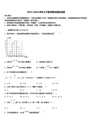 山东省莱阳市2023-2024学年数学七下期末质量跟踪监视试题含解析.doc