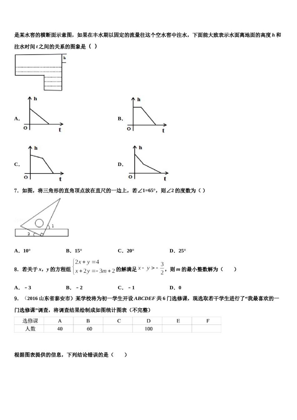 山东省菏泽市名校2024年七年级数学第二学期期末达标检测模拟试题含解析.doc_第2页