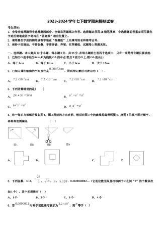 山西省（临汾市尧都区兴国实验学校2023-2024学年七下数学期末检测模拟试题含解析.doc