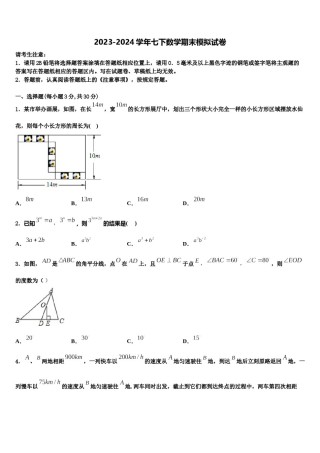 广东省东莞市东方明珠学校2024届七年级数学第二学期期末统考试题含解析.doc