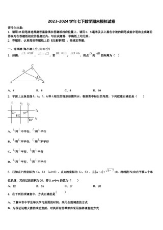 广东省东莞市粤华学校2024年数学七下期末预测试题含解析.doc