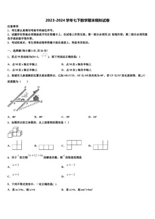 广东省中山市名校2023-2024学年七下数学期末教学质量检测试题含解析.doc
