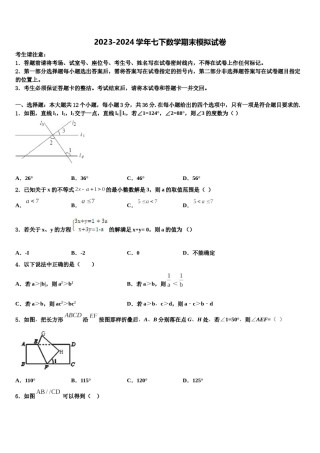 广东省中山市名校2024届七下数学期末经典模拟试题含解析.doc