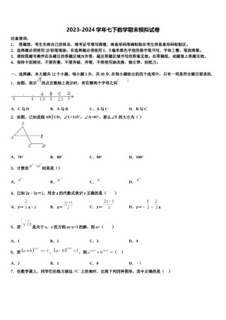 广东省汕头市潮南区博崇实验学校2023-2024学年数学七下期末综合测试模拟试题含解析.doc