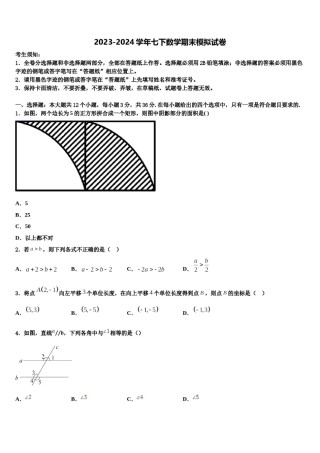 广东省深圳市2024届数学七下期末教学质量检测模拟试题含解析.doc