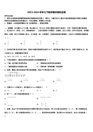 广东省深圳市桃源中学2023-2024学年数学七下期末调研试题含解析.doc