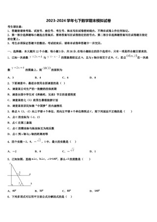 广东省深圳市龙岗区龙岗区横岗六约学校2024年七下数学期末检测模拟试题含解析.doc
