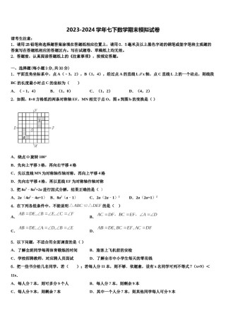 广东省潮阳区华侨中学2024年七下数学期末联考试题含解析.doc