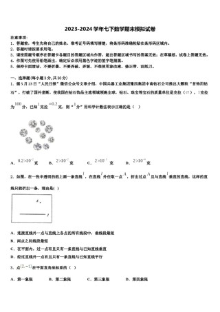 广东省阳江市阳东区2023-2024学年数学七下期末综合测试试题含解析.doc