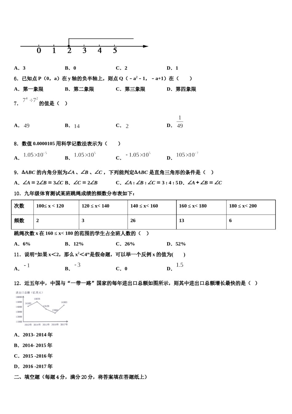江苏省南通崇川区四校联考2024年七下数学期末调研试题含解析.doc_第2页