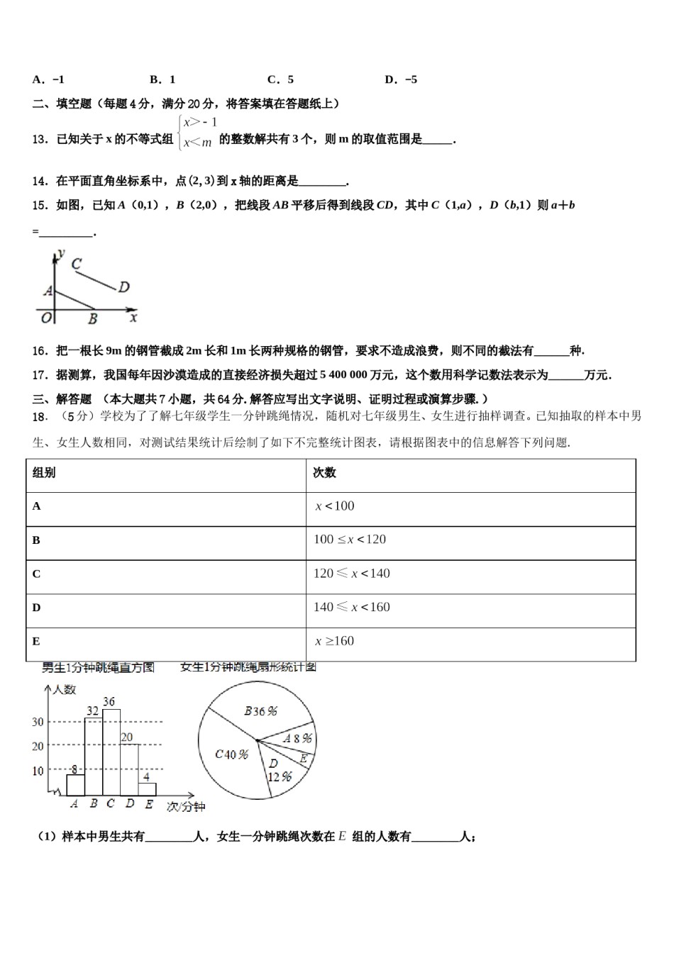 江苏省大丰区金丰路初级中学2024年数学七下期末预测试题含解析.doc_第3页