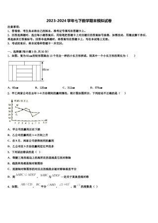 江苏省泰州市泰兴市黄桥教育联盟2024届七下数学期末统考模拟试题含解析.doc