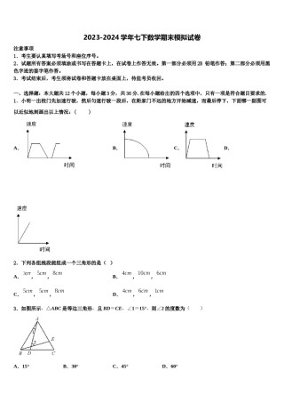 江苏省滨淮2024届七下数学期末预测试题含解析.doc