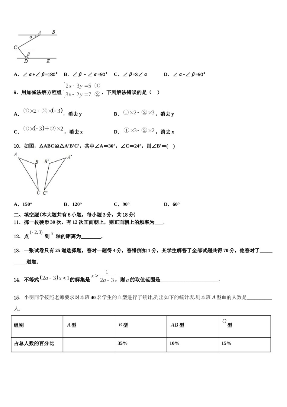 江西南昌市心远中学度2024年七年级数学第二学期期末质量检测试题含解析.doc_第2页