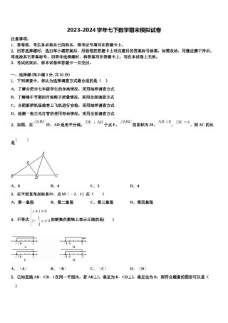 河南省商丘市梁园区2024届七下数学期末调研模拟试题含解析.doc