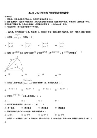 河南省新乡市原阳县2024年数学七下期末达标检测试题含解析.doc