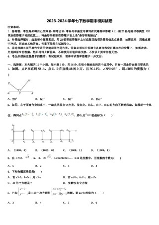 河南省郑州市郑州枫杨外国语学校2023-2024学年七年级数学第二学期期末质量跟踪监视试题含解析.doc
