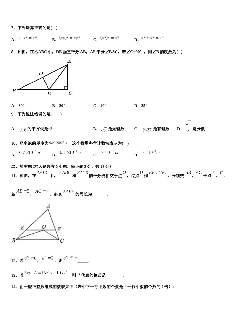 浙江省嘉兴市桐乡2024年七下数学期末联考试题含解析.doc_第2页