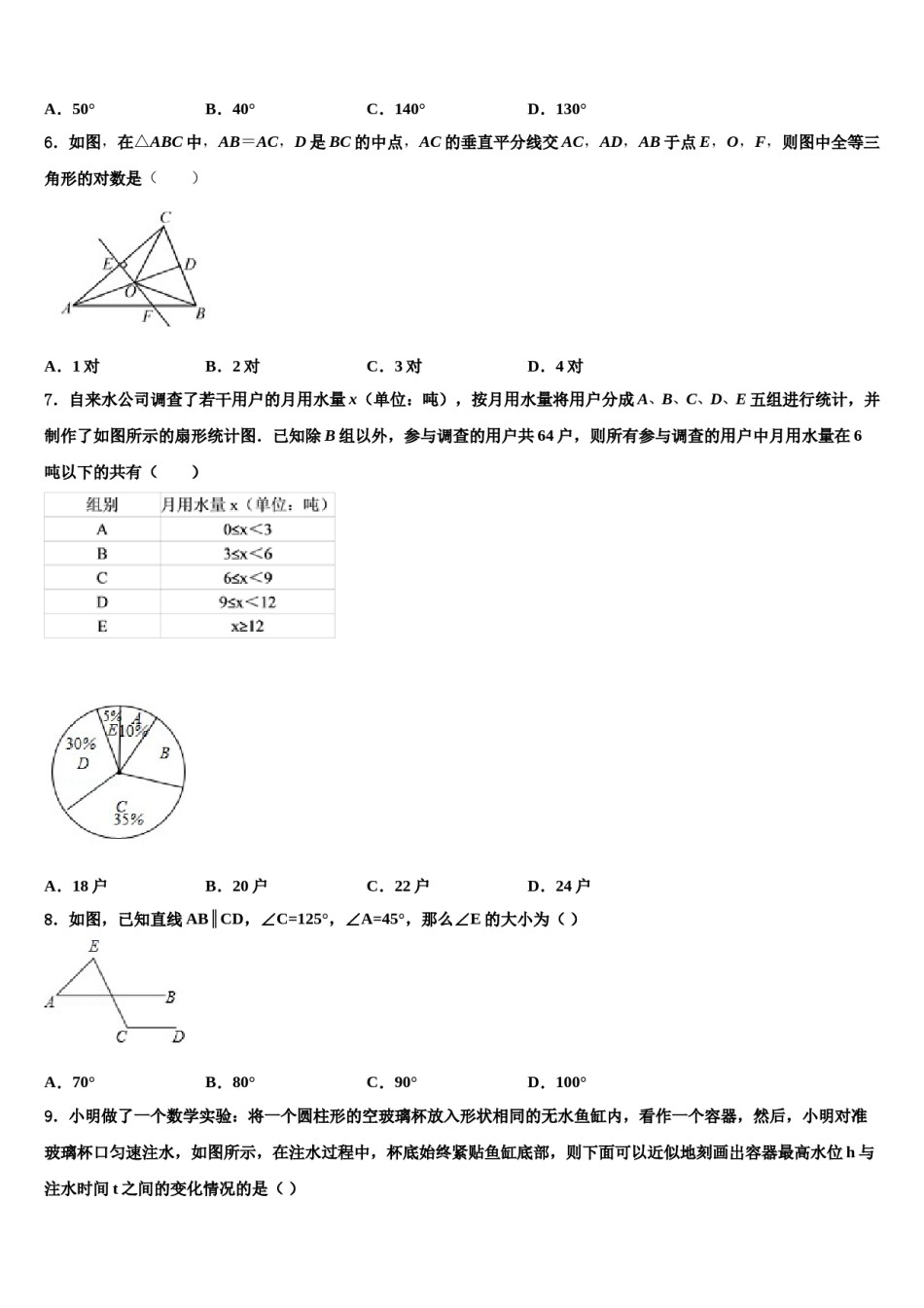 浙江省杭州市上城区建兰中学2024届七年级数学第二学期期末学业质量监测模拟试题含解析.doc_第2页