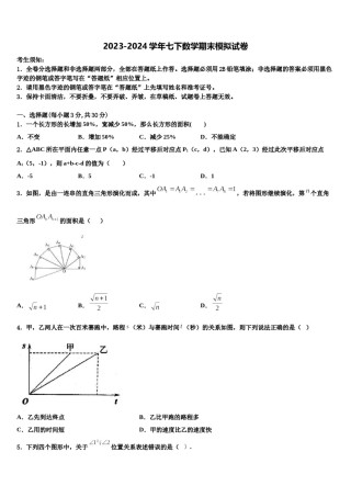 海南省乐东县2023-2024学年七年级数学第二学期期末预测试题含解析.doc