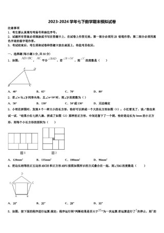 湖南株洲市景炎学校2024年七下数学期末联考模拟试题含解析.doc