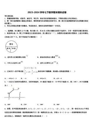 湖南省2023-2024学年七下数学期末调研模拟试题含解析.doc