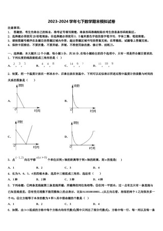 苏州市振华中学2023-2024学年七下数学期末考试试题含解析.doc