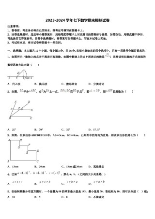 通辽市重点中学2024年七年级数学第二学期期末质量跟踪监视模拟试题含解析.doc