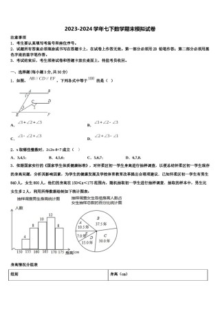 陕西省宝鸡市高新区2024年七年级数学第二学期期末监测模拟试题含解析.doc