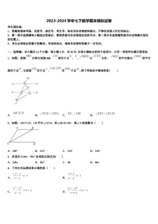 黑龙江省红光农场学校2024届七下数学期末教学质量检测试题含解析.doc