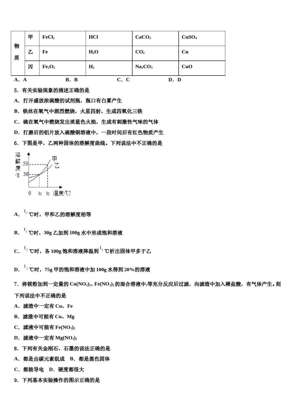 2023-2024学年商丘市重点中学十校联考最后化学试题含解析.doc_第2页