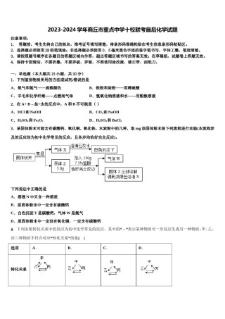 2023-2024学年商丘市重点中学十校联考最后化学试题含解析.doc