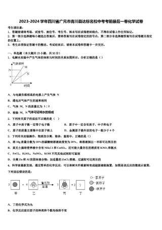 2023-2024学年四川省广元市青川县达标名校中考考前最后一卷化学试卷含解析.doc