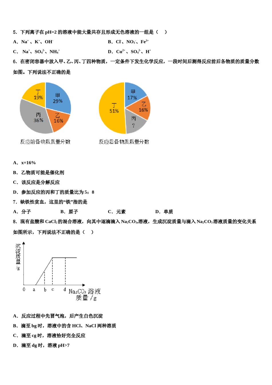 2023-2024学年四川省成都市泡桐树中学初中化学毕业考试模拟冲刺卷含解析.doc_第2页