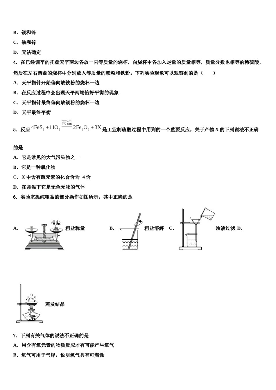 2023-2024学年四川省资阳市雁江区迎丰祥中考五模化学试题含解析.doc_第2页