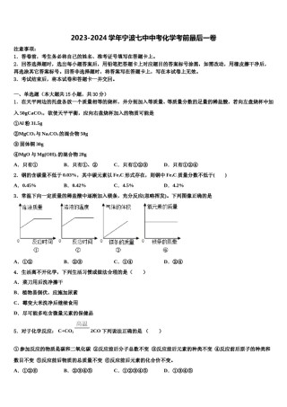 2023-2024学年宁波七中中考化学考前最后一卷含解析.doc
