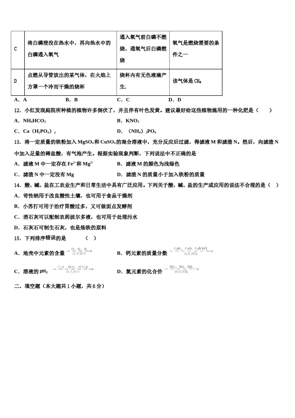 2023-2024学年安徽省合肥市中学国科技大附中中考猜题化学试卷含解析.doc_第3页