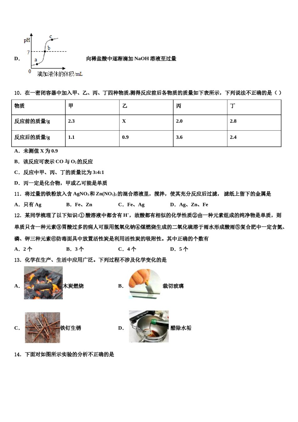 2023-2024学年安徽省宣城市第十二中学十校联考最后化学试题含解析.doc_第3页